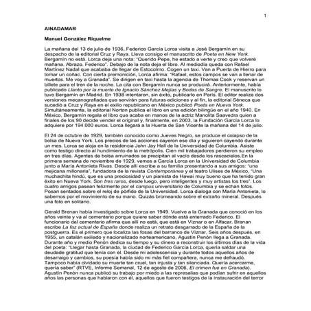 Federico garcía lorca  Ainadamar