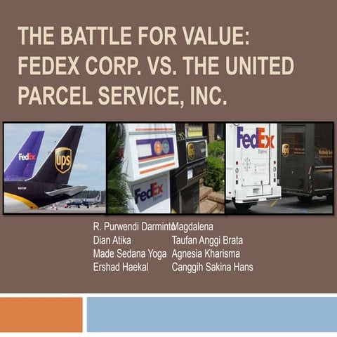 The Battle for Value: FedEx vs UPS | PPTX