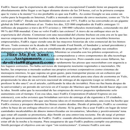 FedEx hacer que la experiencia de cada cliente sea excepcional Cuan.pdf