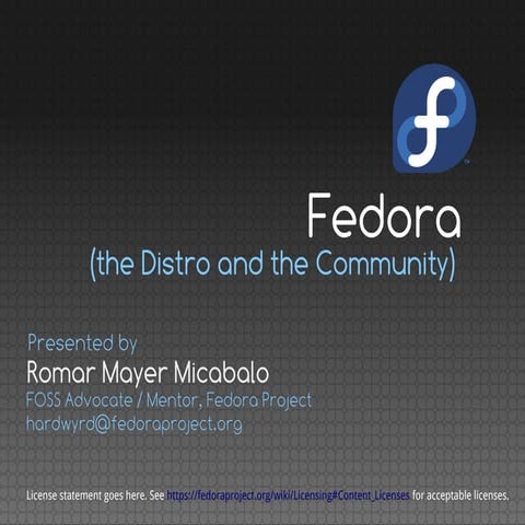 Fedora (the Distro and the Community)