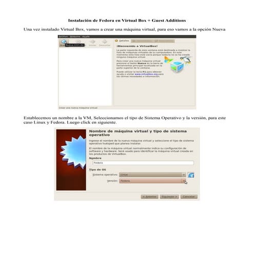 Manual de instalaciòn de Fedora en Màquina Virtual | PDF
