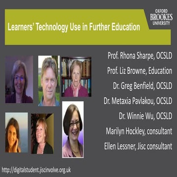Learners Technology use in Further Education