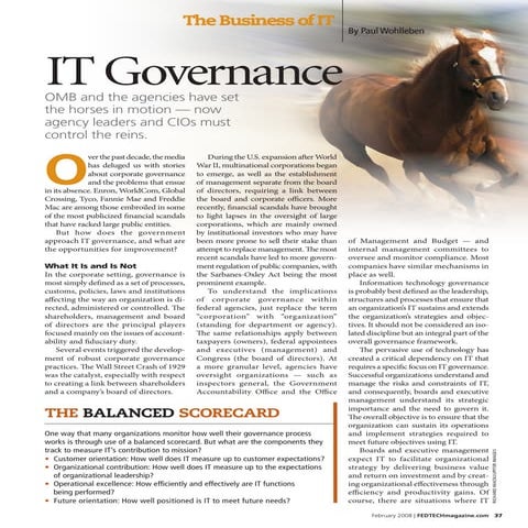 The Business of IT - IT Governance