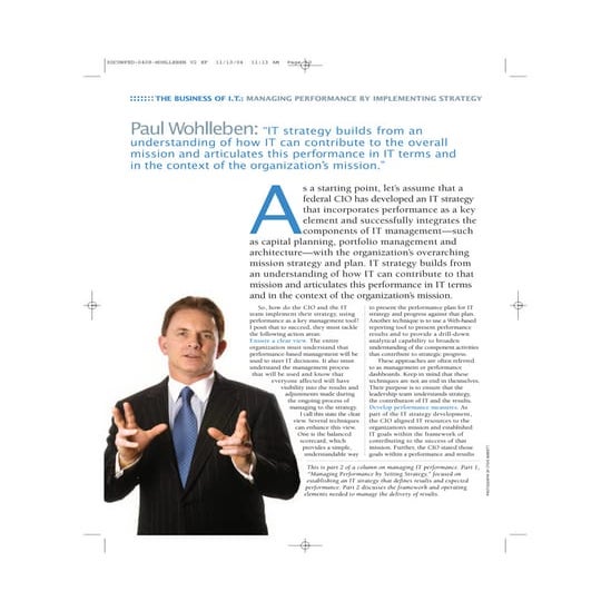 The Business of IT - Managing Performance by Implementing Strategy