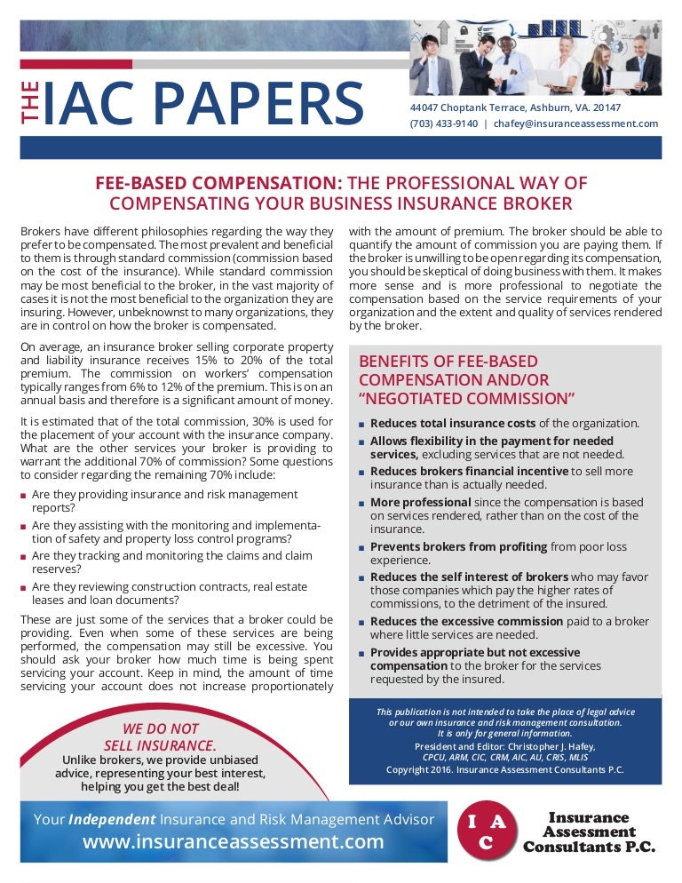 Fee Based Compensation The Professional Way to