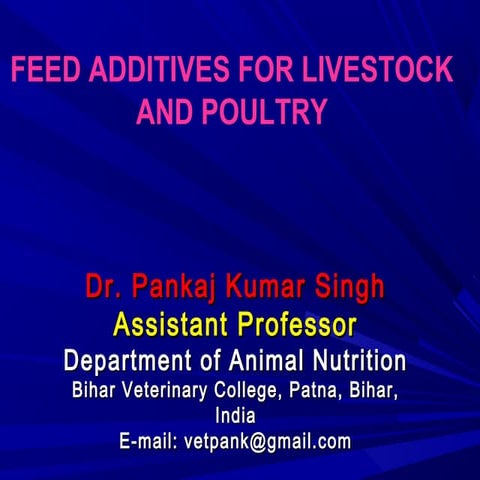 Feed additives for livestock and poultry