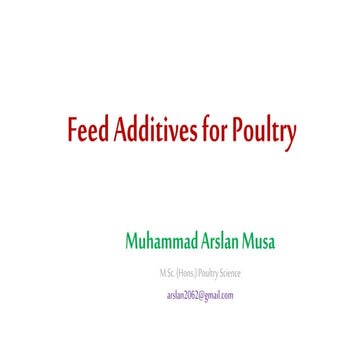 Feed additives for poultry