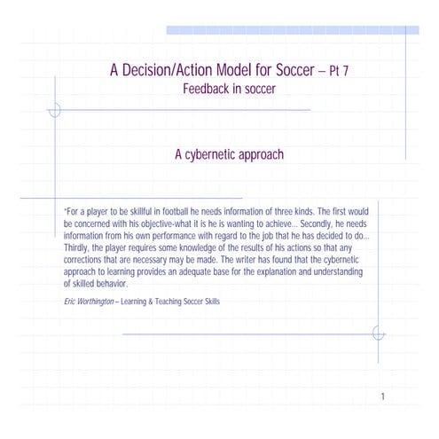 Feedback in soccer, A Decision/Action Model for Soccer – Pt 7