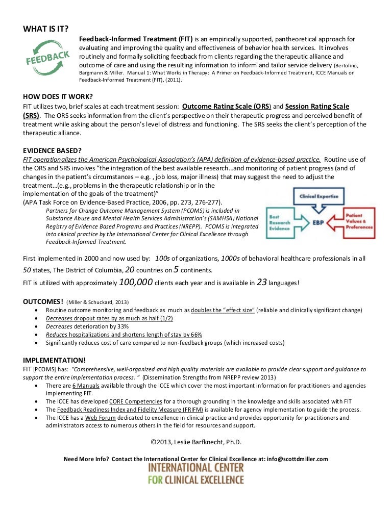 Feedback informed treatment 2013