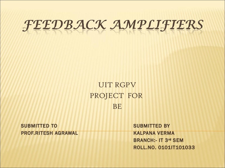 Feedback amplifiers