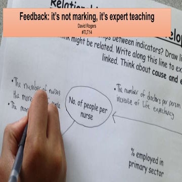 Feedback: it's not marking but expert teaching.