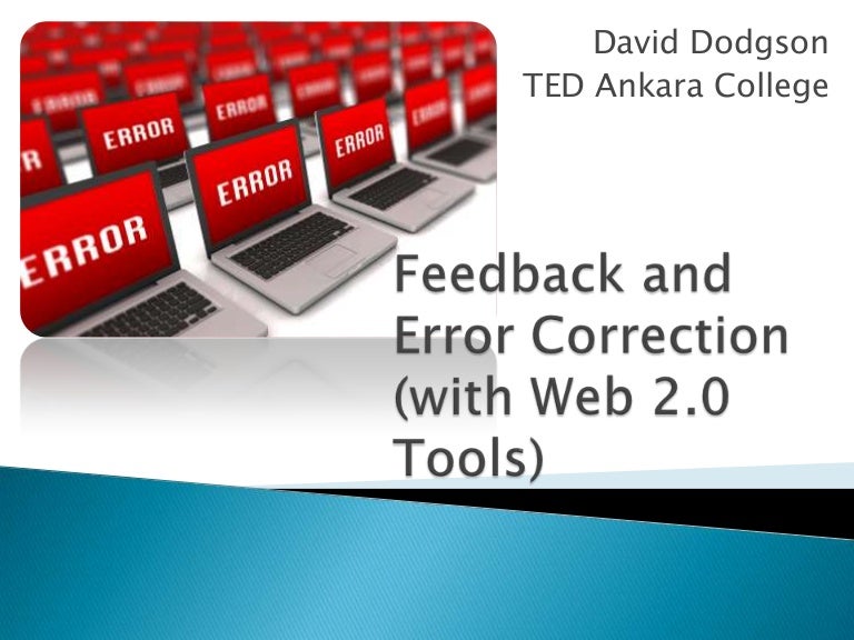 Feedback & error correction with web 2.0 tools