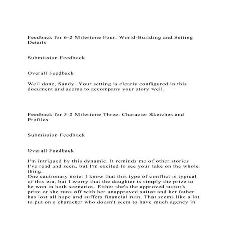 Feedback for 6-2 Milestone Four World-Building and Setting Deta.docx