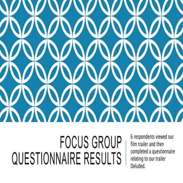 Feedback for film trailer questionnaire results
