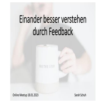 Feedback geben und nehmen | oose-Vortragsfolien