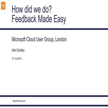 How did we do?  Feedback Made Easy
