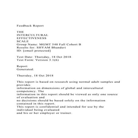 Feedback ReportTHEINTERCULTURALEFFECTIVENESSSCALEG.docx