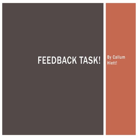 Feedback task! unit 9 | PPTX
