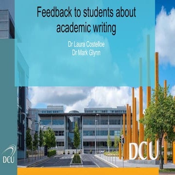 Feedback to students about academic writing_INTEGRITY Project
