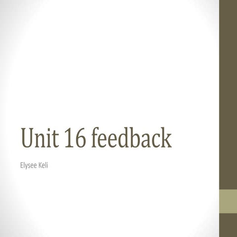 Feedback unit16