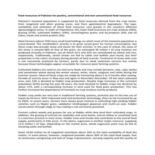 Feed ingredients in pakistan