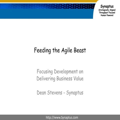 Feeding the agile beast   2010 talk