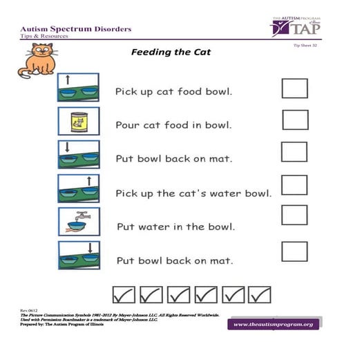 TAP Tip Sheet - Feeding the Cat