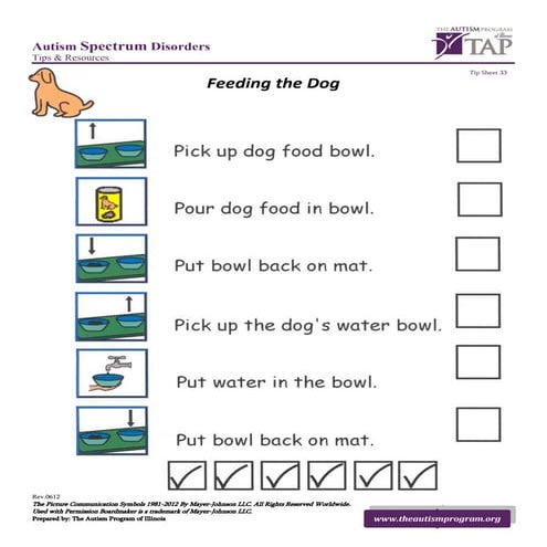 TAP Tip Sheet - Feeding the dog