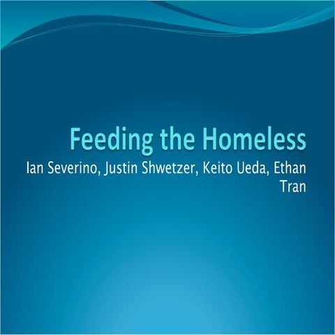 Feeding the homeless