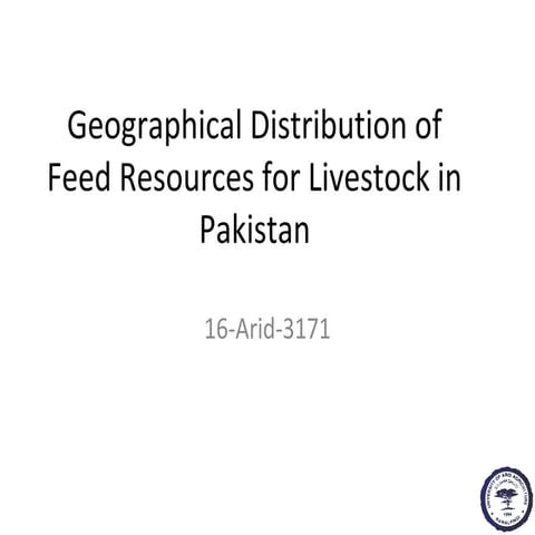 Feed resources for livestock