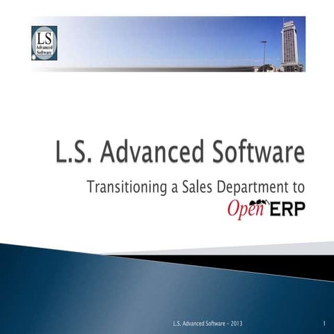 OpenERP: transition example for a Sales organization