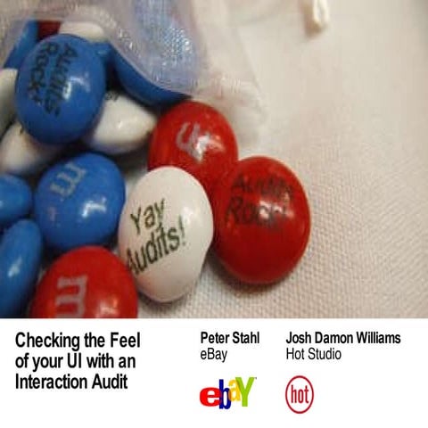 Checking the "Feel" of your UI with an Interaction Audit