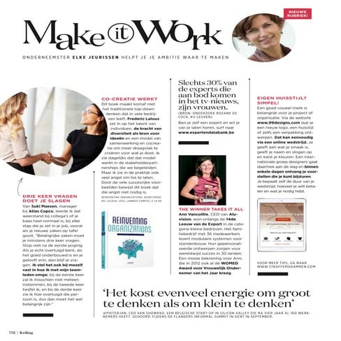 Make it Work, Feeling magazine, November 2015