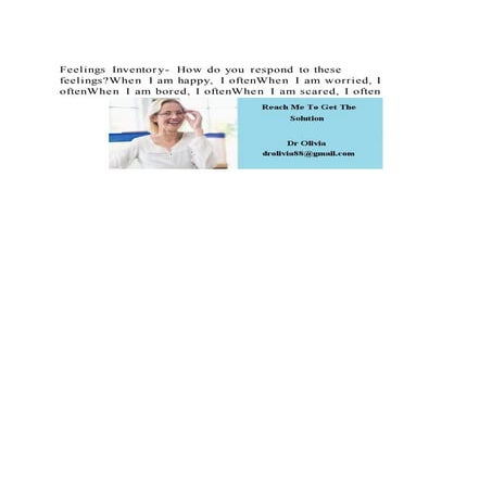 Feelings Inventory- How do you respond to these feelingsWhen I am | DOCX