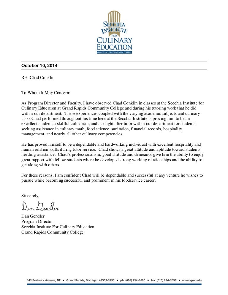 dan gendler letter of recommendation director recommendation letter