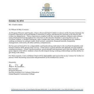 Dan Gendler - Letter of Recommendation