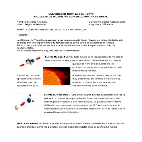FUERZAS FUNDAMENTALES DE LA NATURALEZA