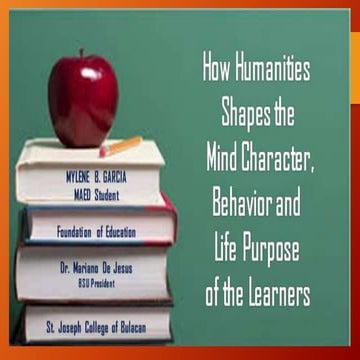 Foundation of Education"_ humanities shapes learner