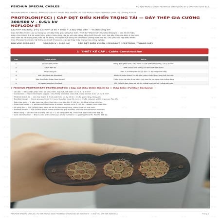 FEICHUN PROTOLON FCC Flat Control Cables with Steel Reinforcement | PDF