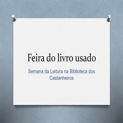 Feira do livro usado