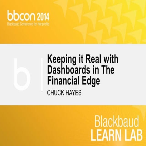 Keeping it Real with Dashboards in The Financial Edge