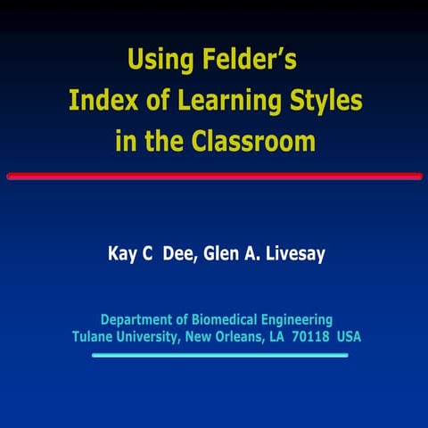 felder's index of learning styles.ppt