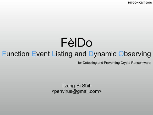Feldo: Function Event Listing and Dynamic Observing for Detecting and Prevent...