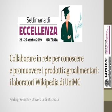 Collaborare in rete per conoscere e promuovere i prodotti agroalimentari: i l...