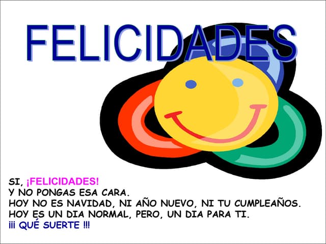 Felicidades
