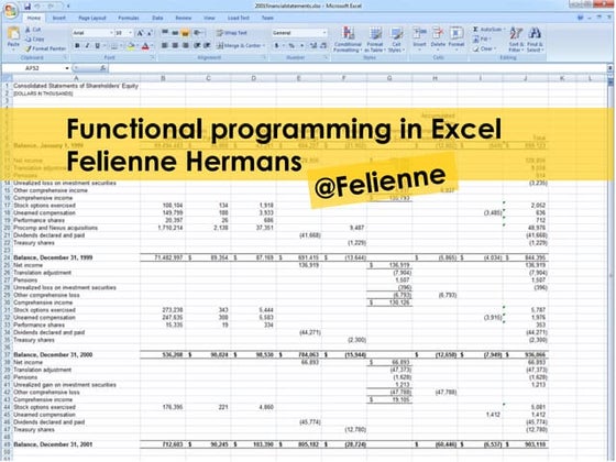 Functional Programming in Excel