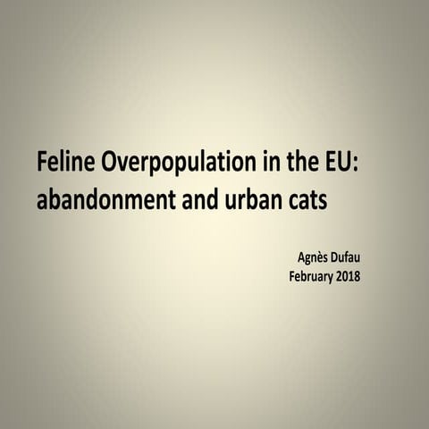 Feline overpopulation in the eu