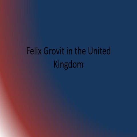 Felix Grovit: Inventer, Entrepreneur, and Investor from the United Kingdom