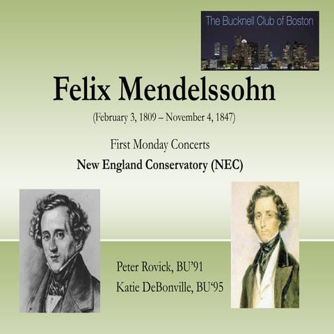 Felix Mendelssohn pre concert introduction-rovick