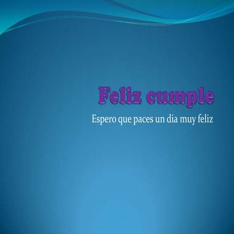 Feliz Cumple